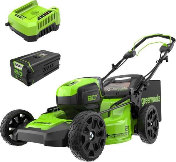 Greenworks 80V 21″ Cordless Self-Propelled Lawn Mower