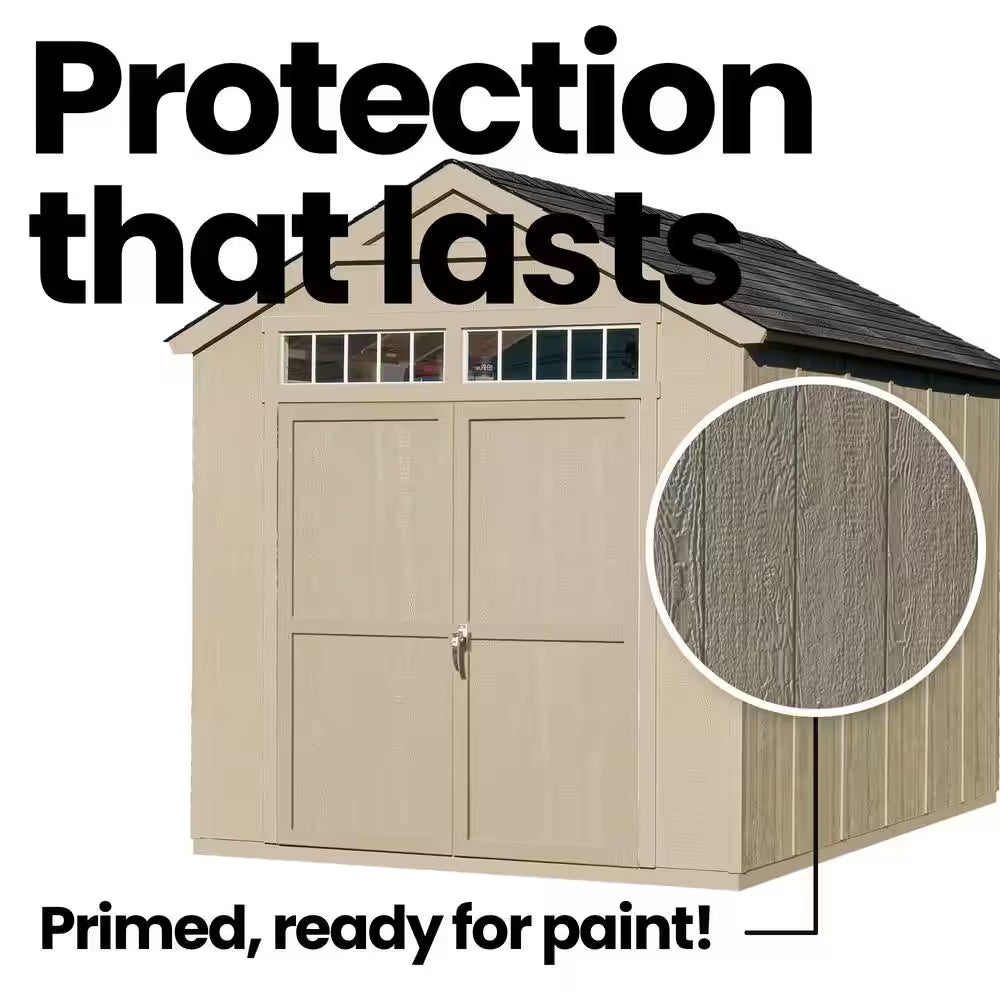Majestic Do-It-Yourself 8 Ft. X 12 Ft. Outdoor Wood Storage Shed with Transom Windows and Wrap around Loft (96 Sq. Ft.)